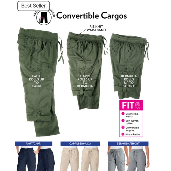 🆕 CONVERTIBLE CARGO PANTS 🆕 - Picture 2 of 2
